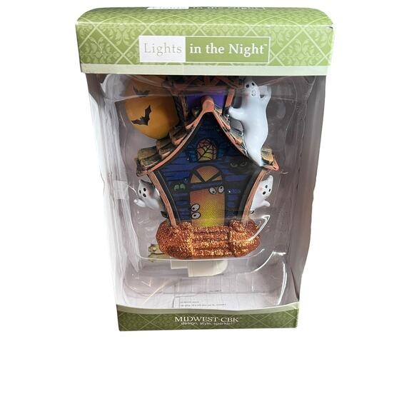 MIDWEST CBK Lights In The Night Halloween Haunted House & Ghosts Night Light - Picture 1 of 6